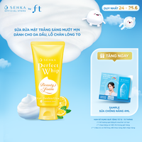 Sữa rửa mặt dưỡng sáng mờ thâm SENKA PERFECT WHIP VITC PORELESS GLOW 100G