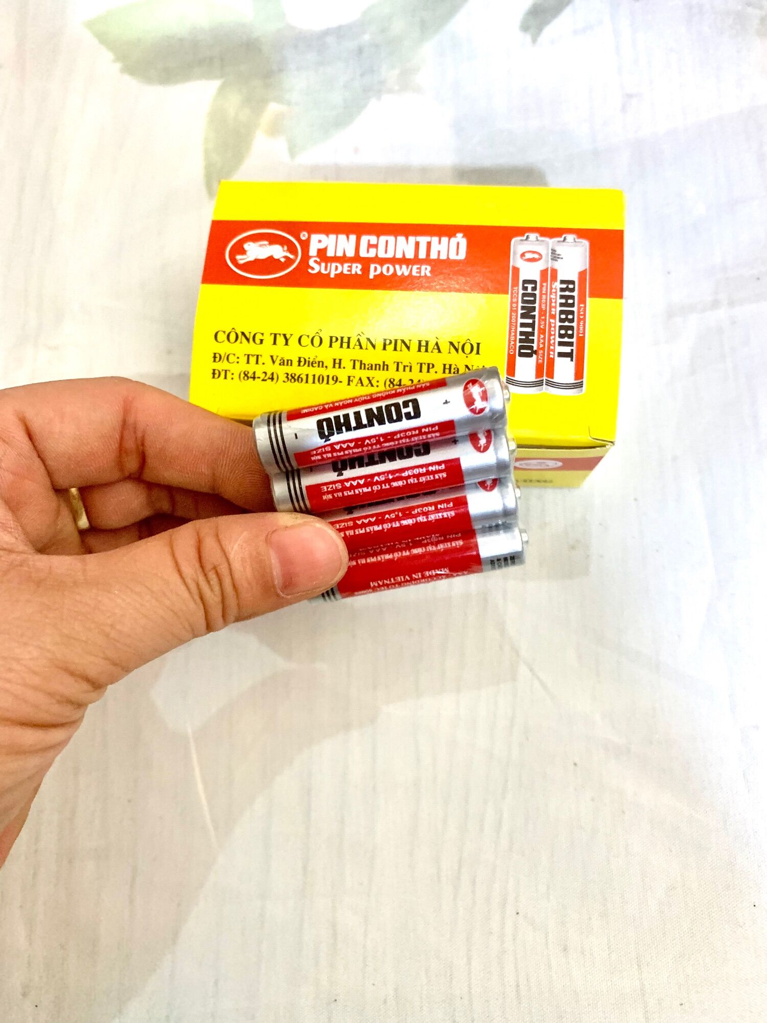 Sét 4 vỉ pin con thỏ