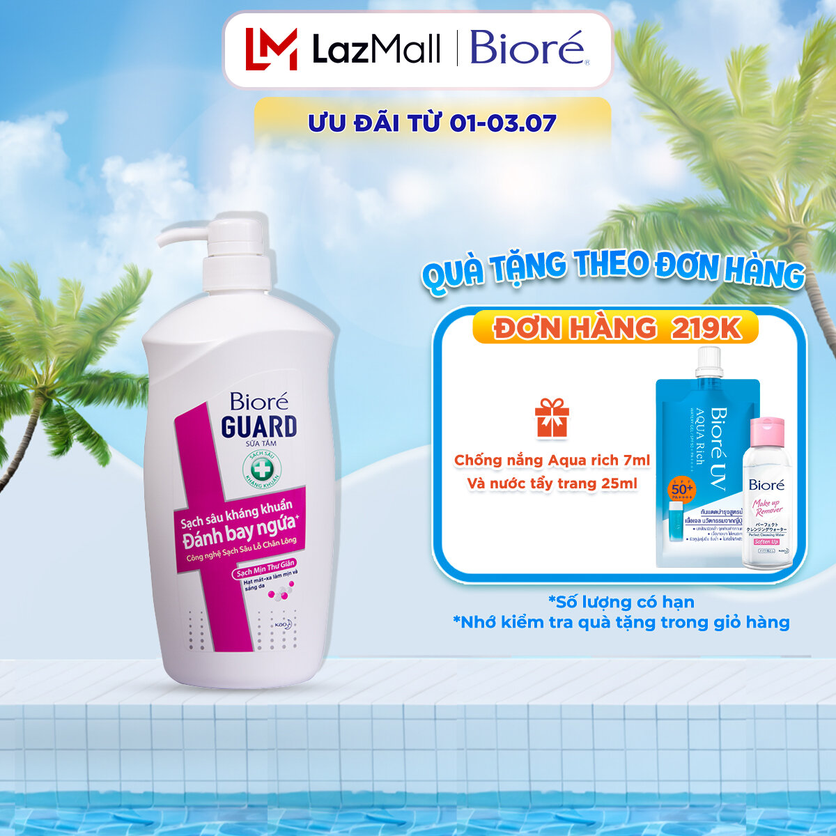 Bioré Sữa Tắm Sạch Sâu Kháng Khuẩn Guard – Sạch Mịn Thư Giãn 800g