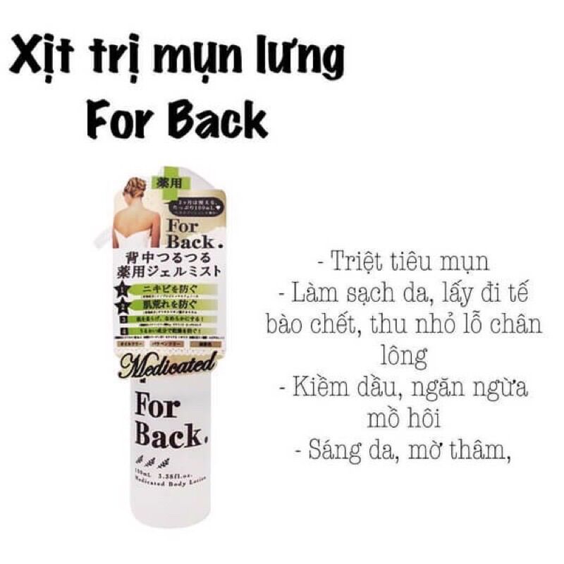 Combo xà phòng + xịt mụn lưng For Back Pelican Nhật Bản