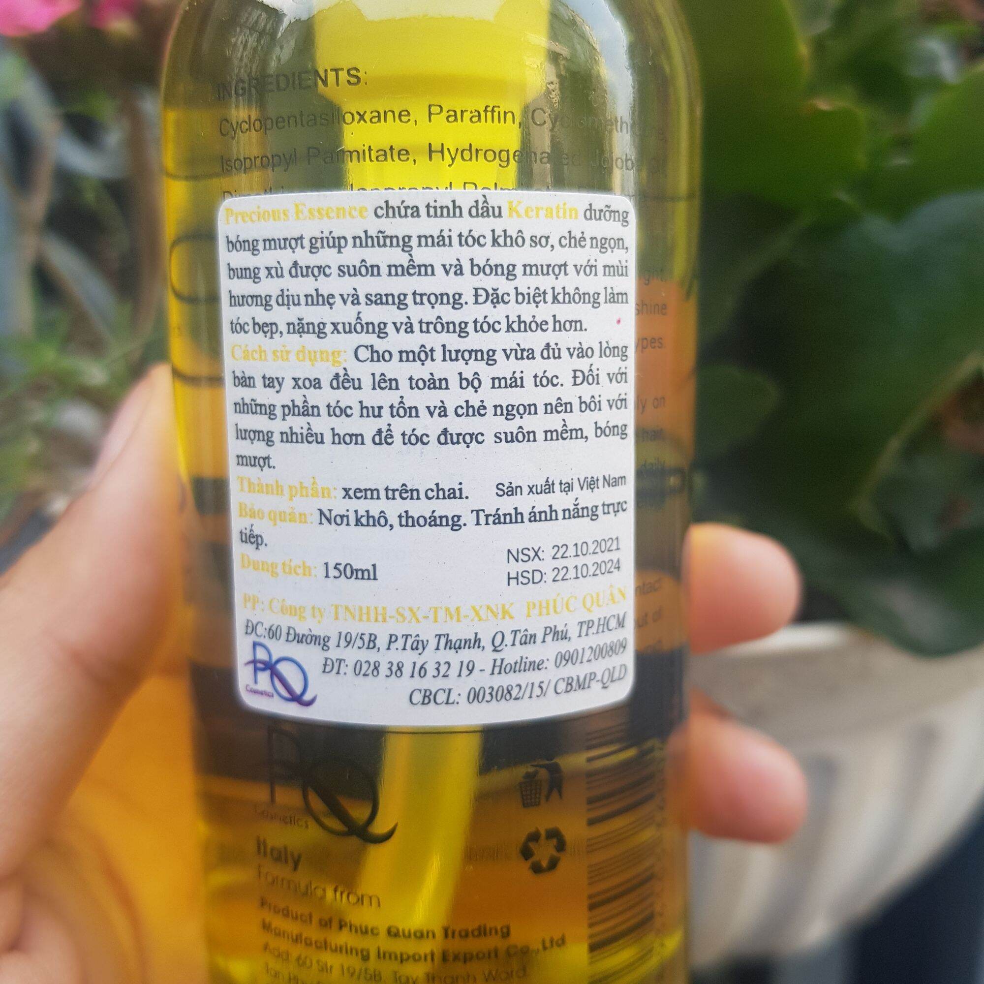 TINH DẦU DƯỠNG TÓC PRECIOUS ESSENCE ALGO VÀNG 150ml