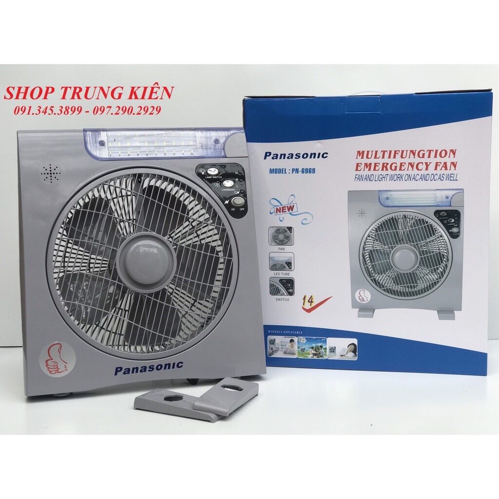 Quạt sạc tích điện PANASONIC 2 bình