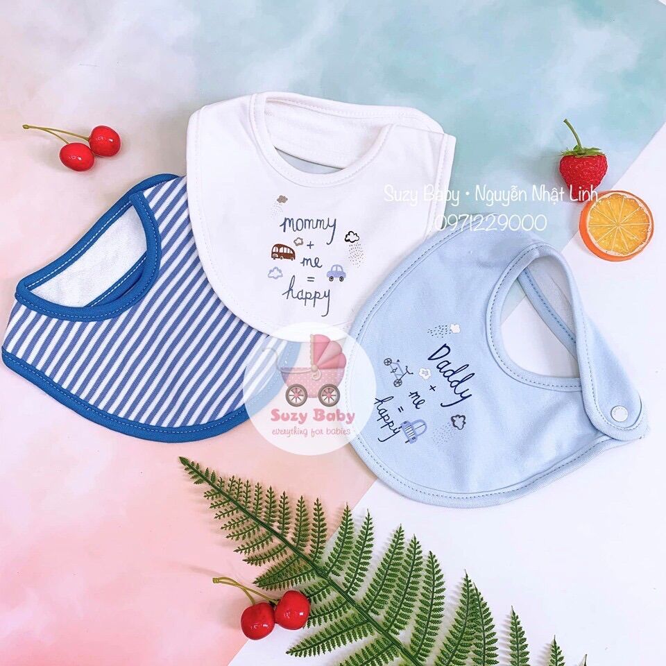 Set 3 yếm tròn thương hiệu momcare