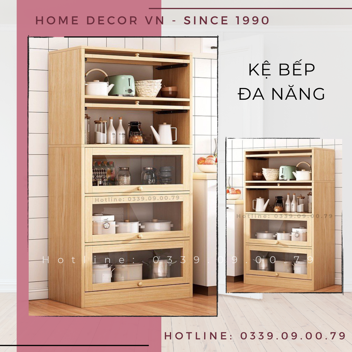 Kệ nhà bếp đa năng đẹp kb999