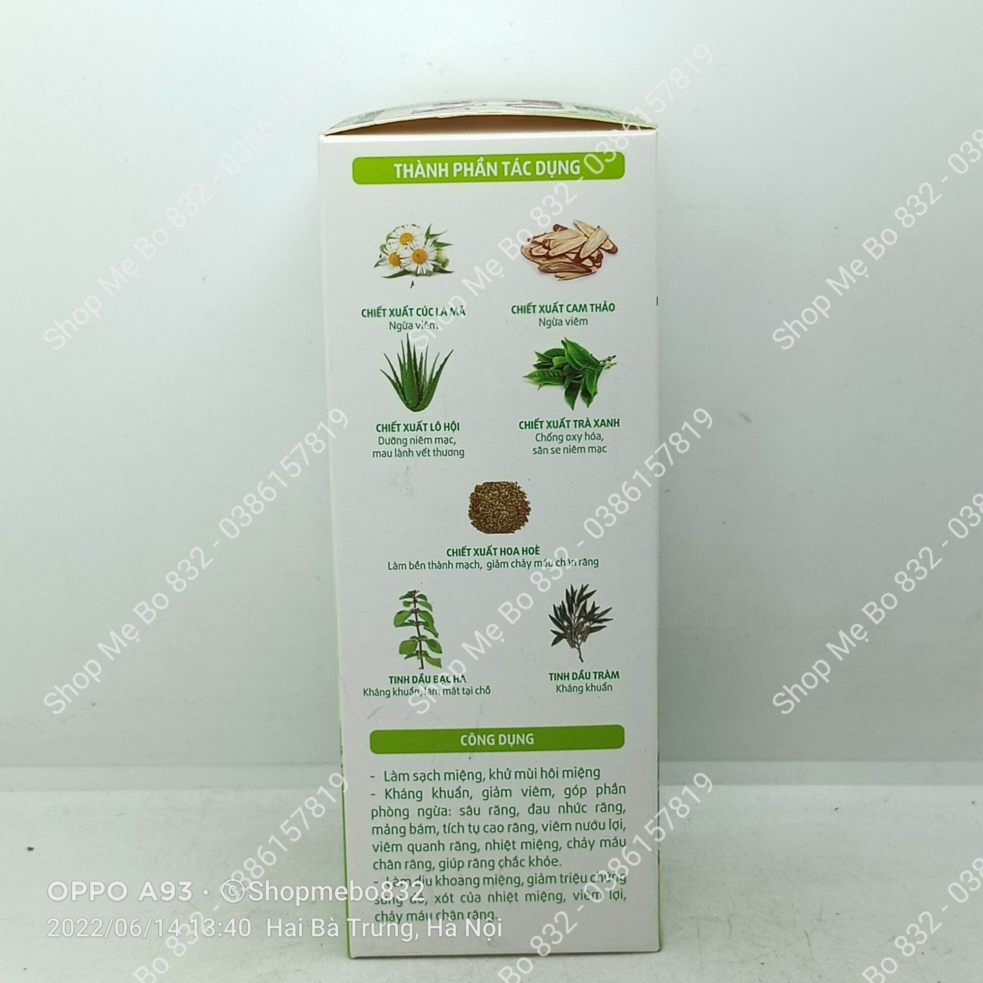 Nước súc miệng thảo dược Ngọc Châu 350ml