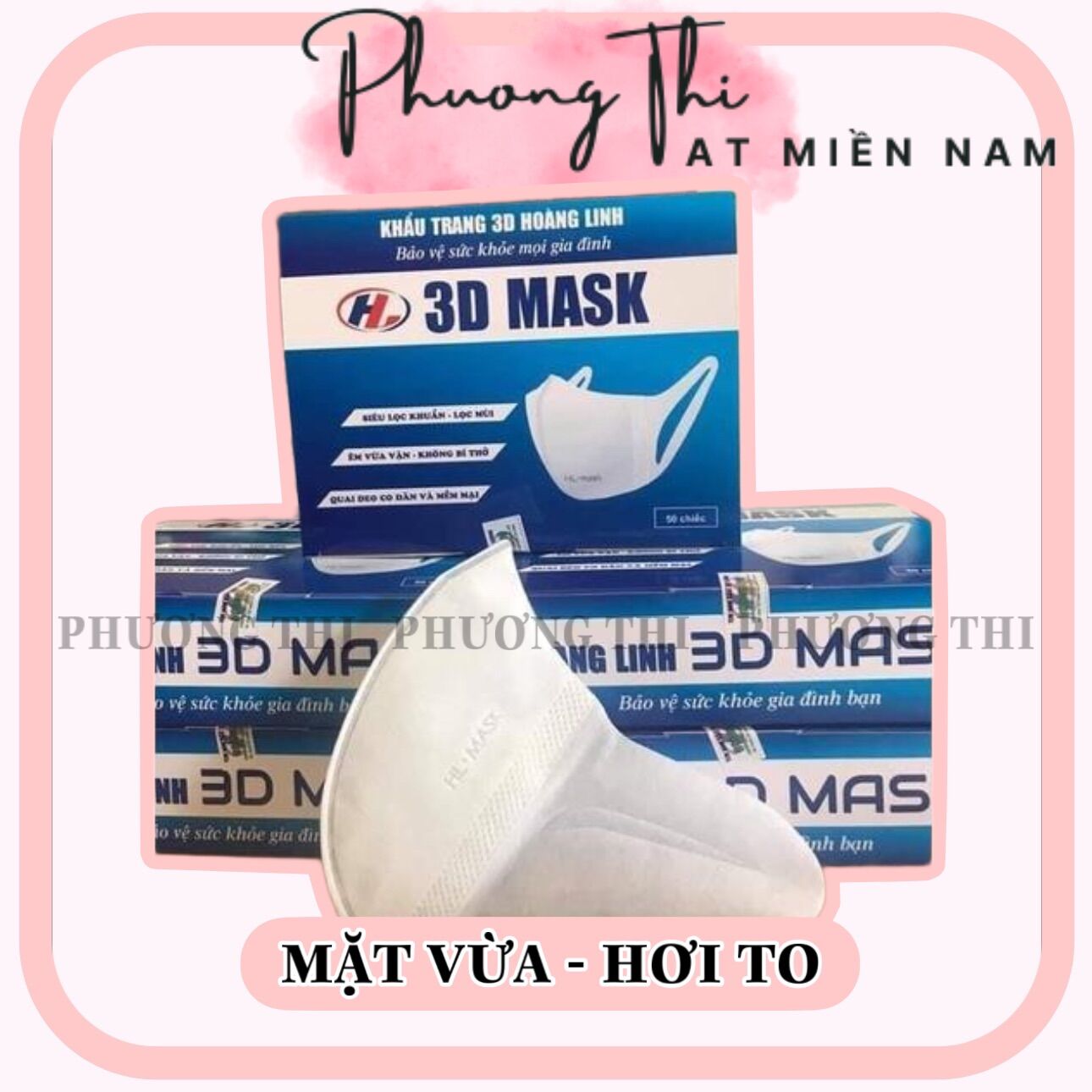 [ 5 Hộp 250 Cái ] Khẩu Trang 3D Hiệu MONJI Công Nghệ Hàn Quốc