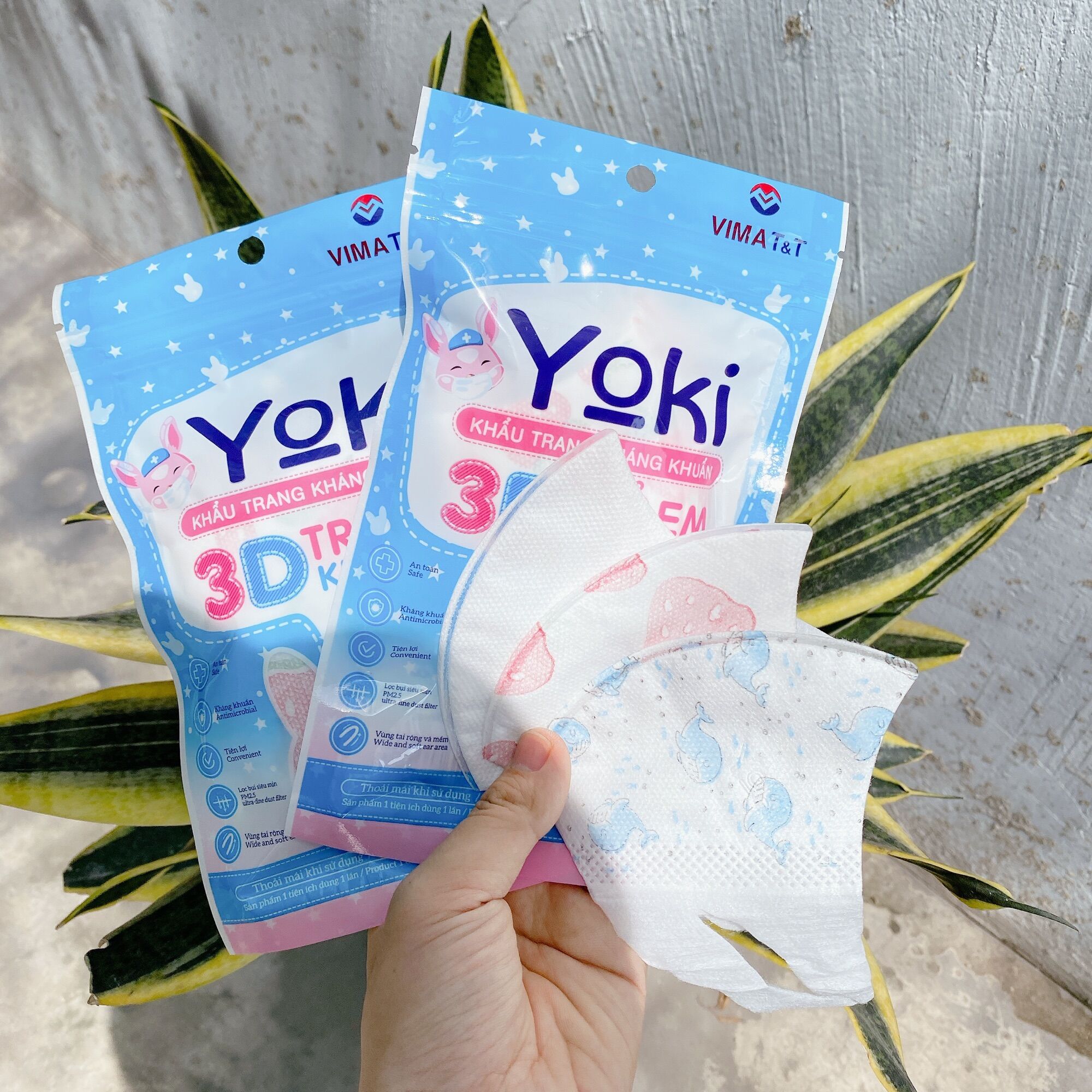 Khẩu trang 3D Yoki Gói 10 cái dành cho bé sơ sinh từ dưới 3 tuổi - Khẩu trang 3D mỏng nhẹ an toàn chống dịch cho bé Yoki Mask - Averie Shop