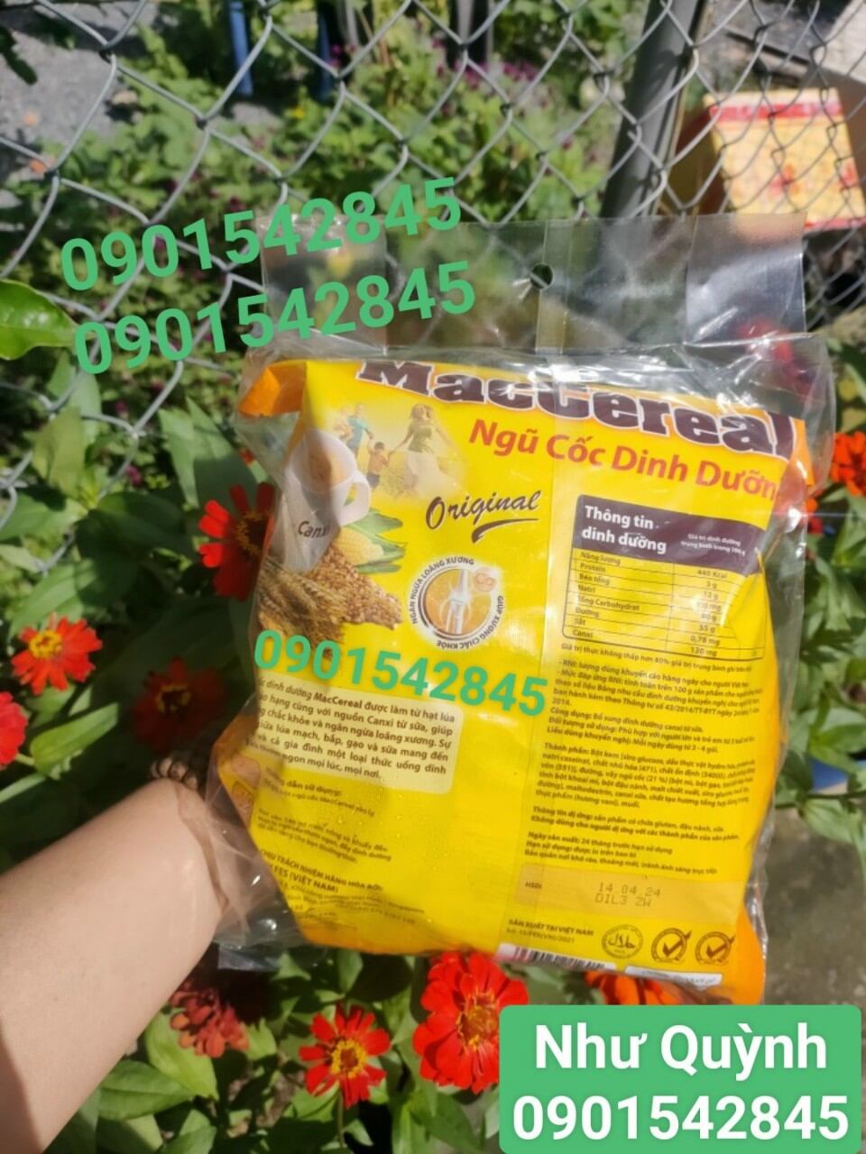 (tặng hộp cafe trị giá 40k) 1 bọc ngũ cốc DINH DƯỠNG MACCEREAL 20 GÓI*28G
