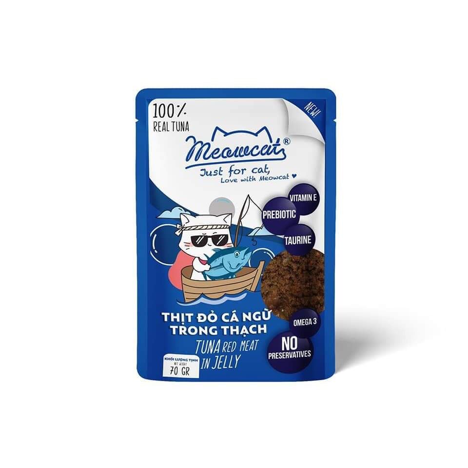 Thức ăn pate cho mèo Meowcat bịch 70gr