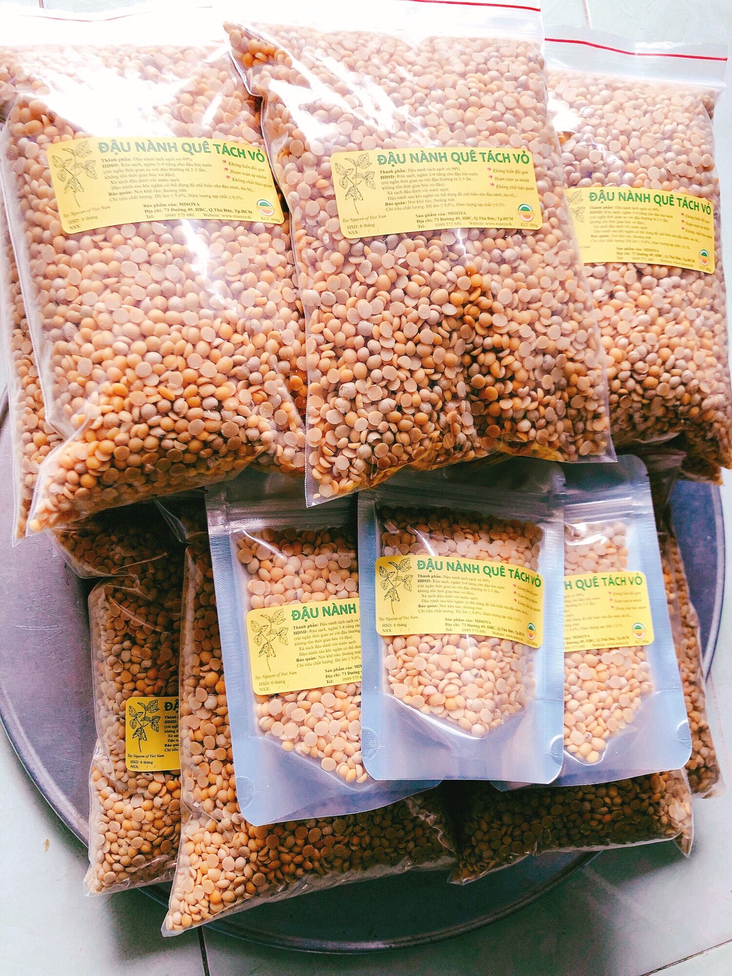 [KHÔNG CÓ VỎ] Combo 2KG đậu đã tách vỏ 24 lít sữa