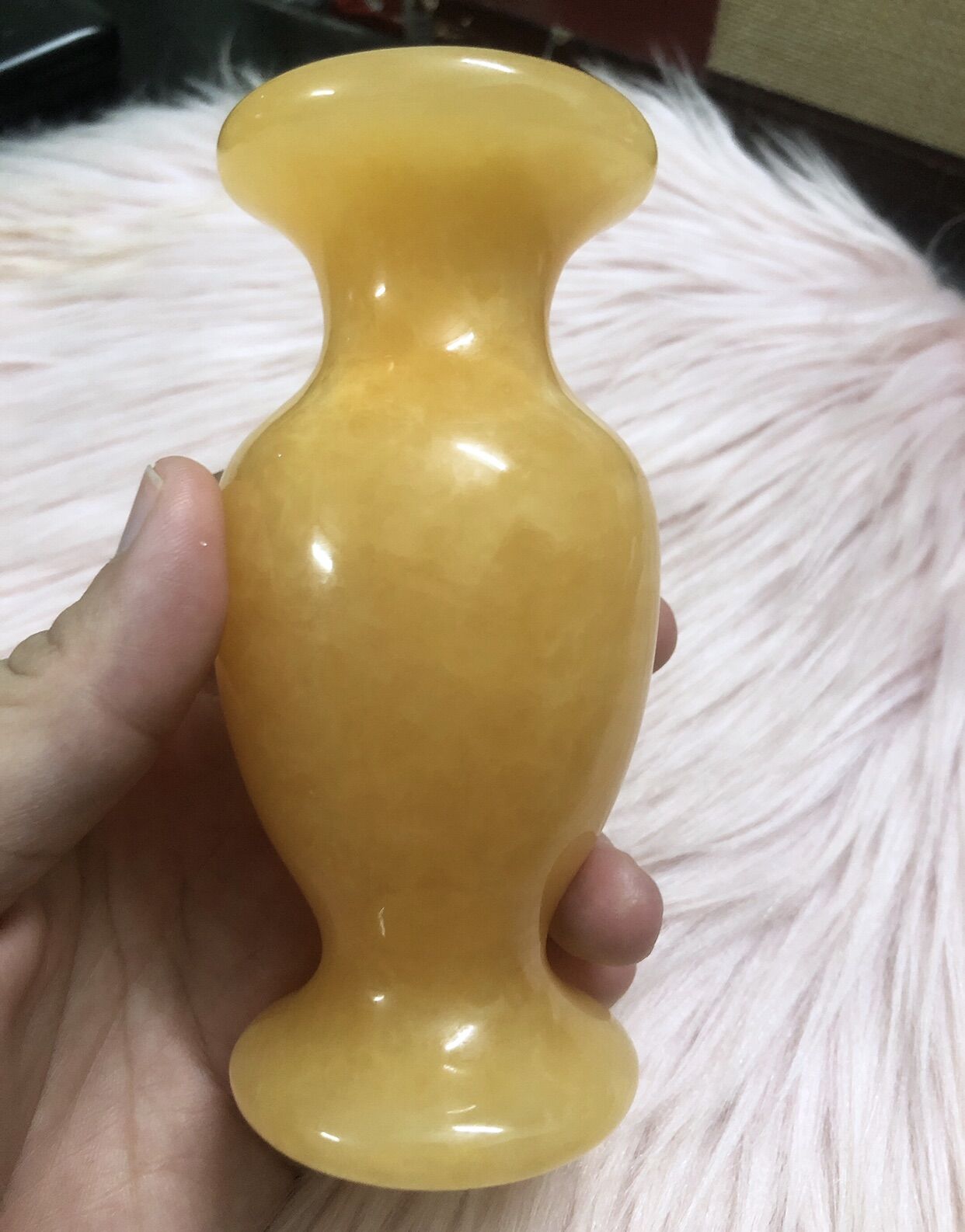 Lục bình đá ngọc Hoàng long tự nhiên 12cm