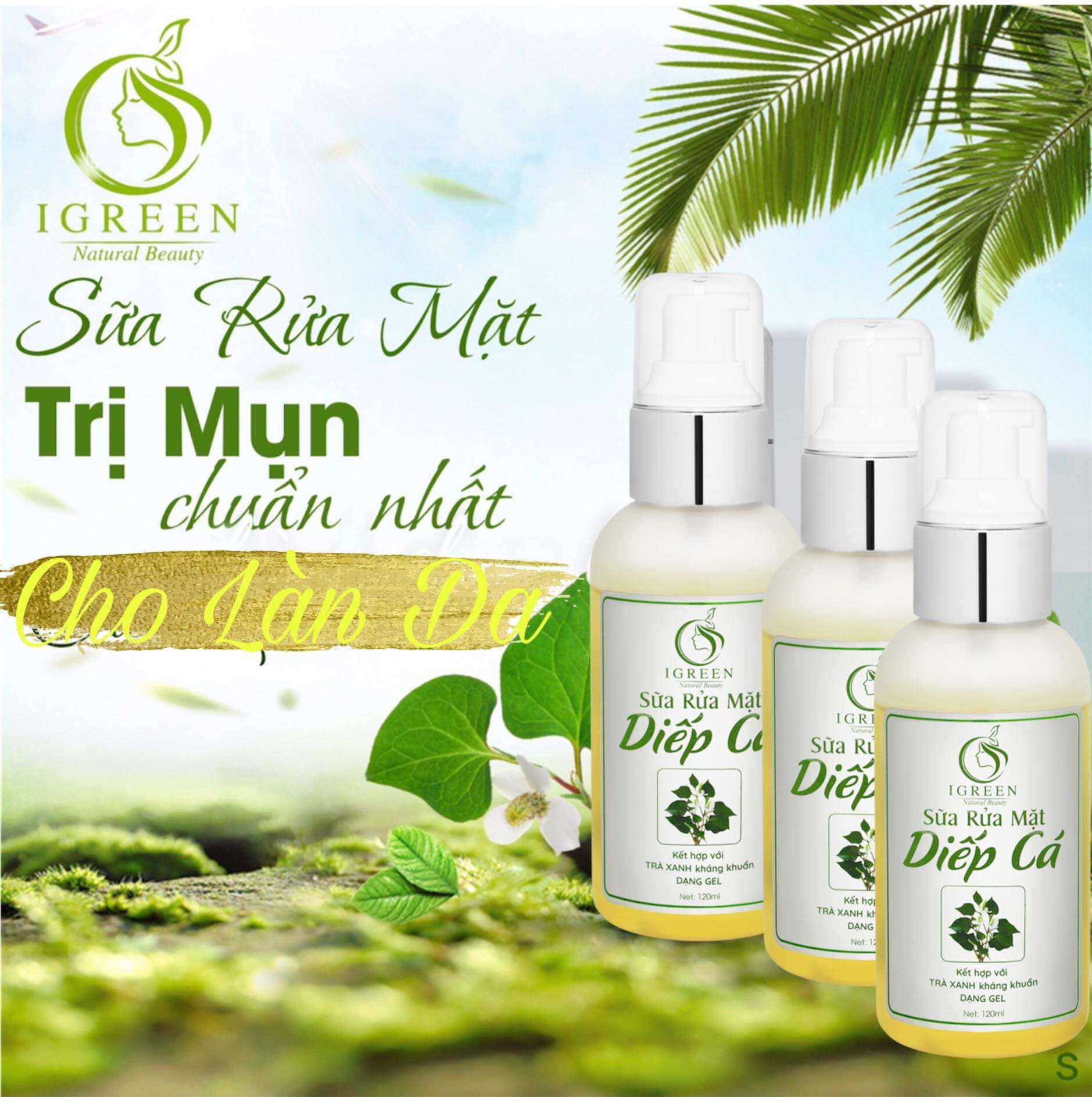 Sữa rửa mặt Diếp Cá IGREEN – sạch sâu, ngừa mụn
