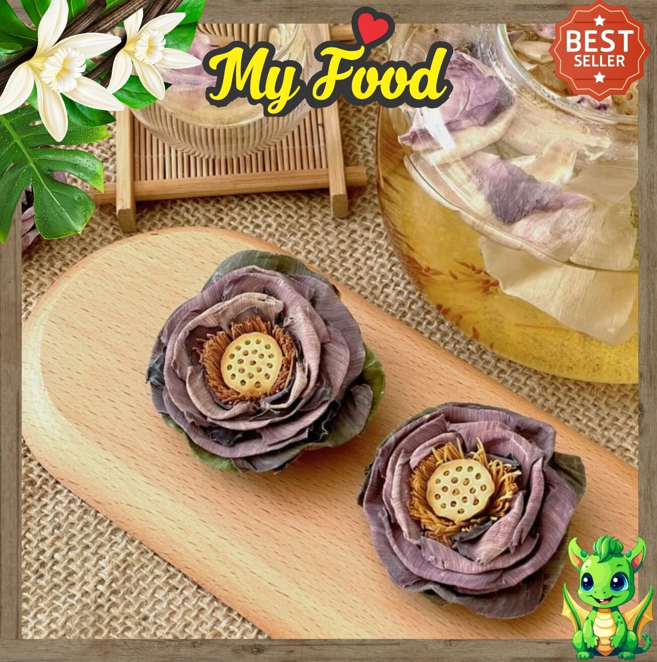 Cold-Dryed Lotus Tea with Whole Flowers