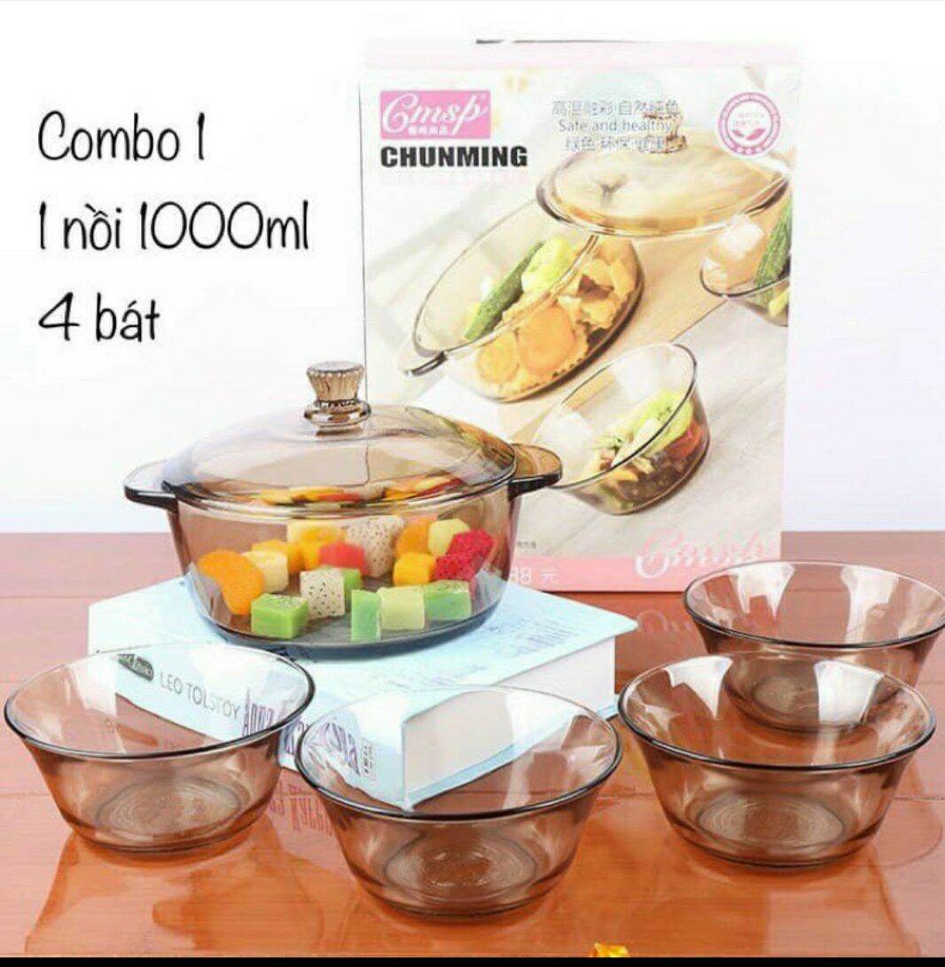 Bộ xong và bát thủy tinh
