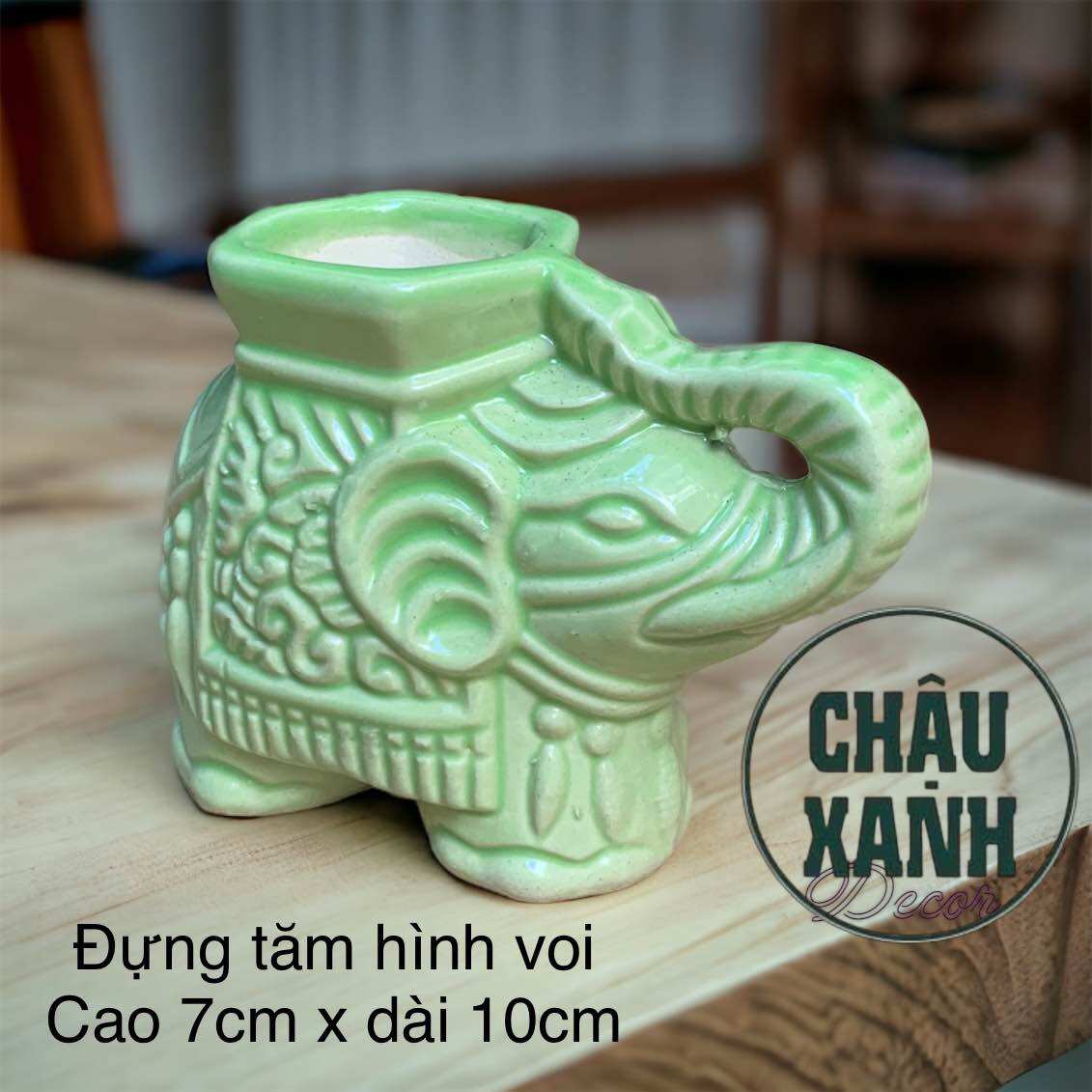 Hủ đựng tăm hình con voi , voi trang trí