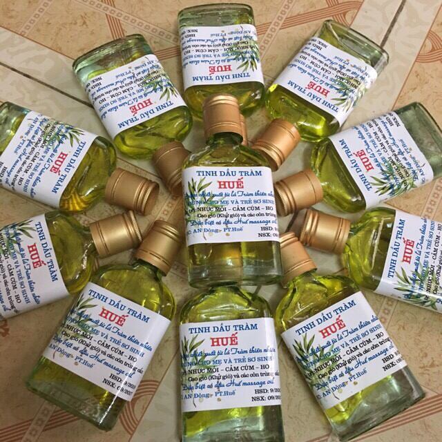 Combo 10 chai tràm Huế 100ml chai dẹt