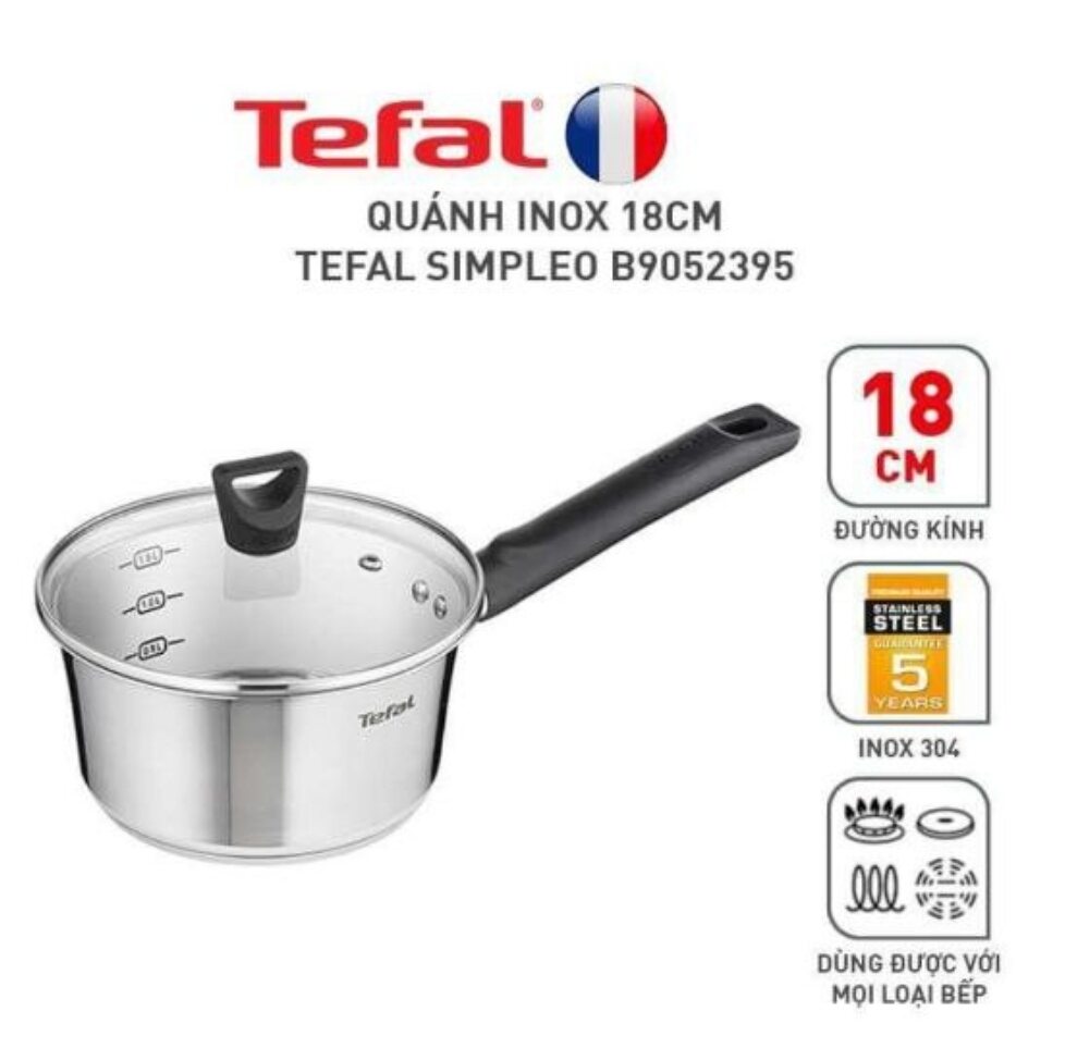 Quánh inox Tefal Simpleo 18cm