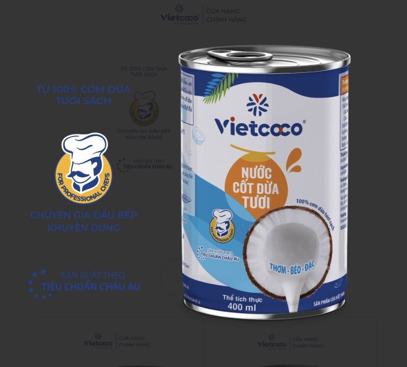 Cốt dừa Vietcoco Lon 400g