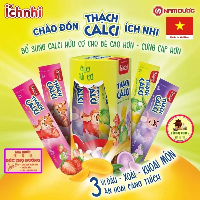 Thạch canxi ích nhi hộp 21 gói