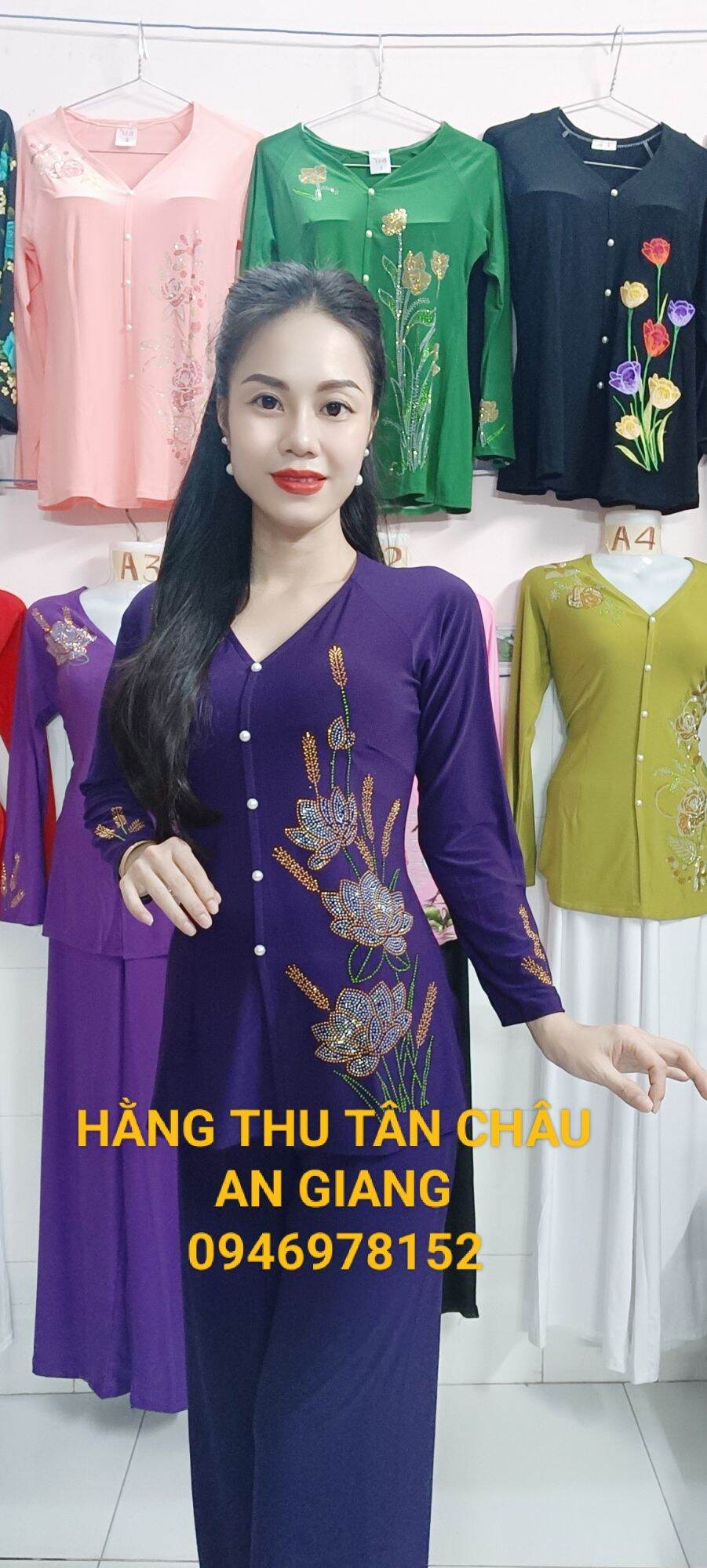 BỘ BÀ BA ĐÍNH ĐÁ BÔNG LÚA (BÁN CẢ BỘ ÁO QUẦN CÙNG MÀU)