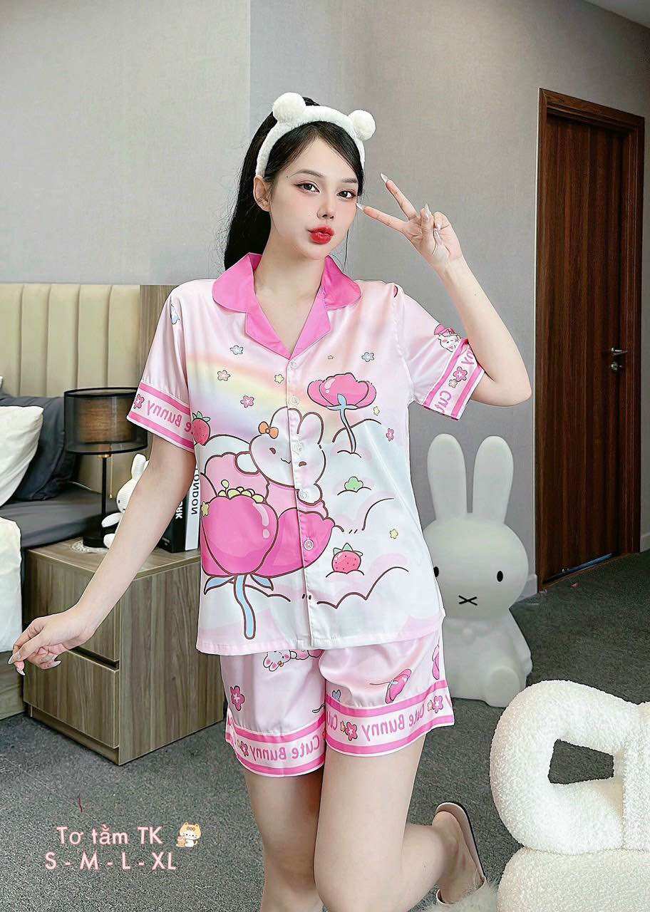 Đồ ngủ Pijama lụa Tơ Tằm TK5D-Đùi