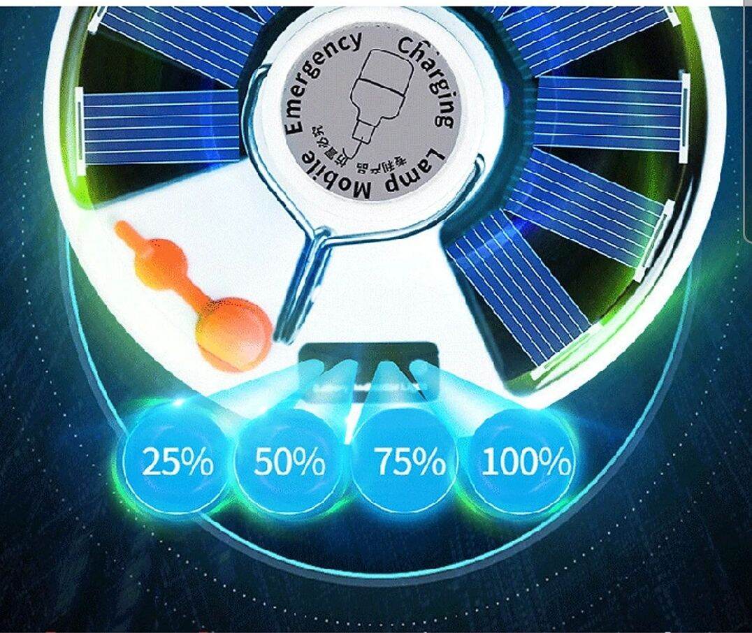 Bóng đèn led tích điện 100W- 2 chế độ sạc, có Remote