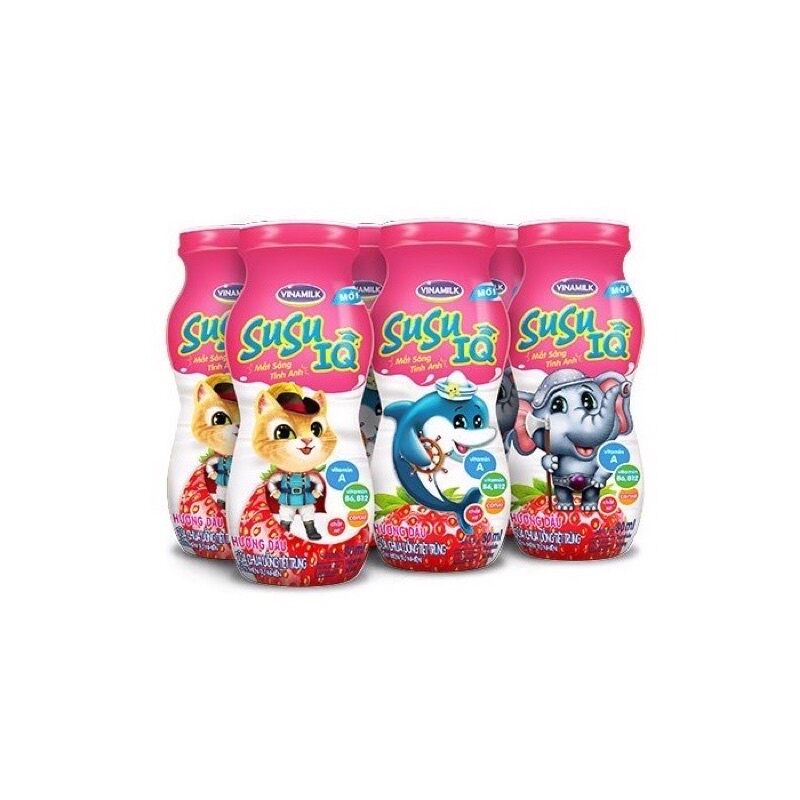 (5 lóc tặng đồ chơi) 1 lóc sữa sữa su su trái cây 6*80ml