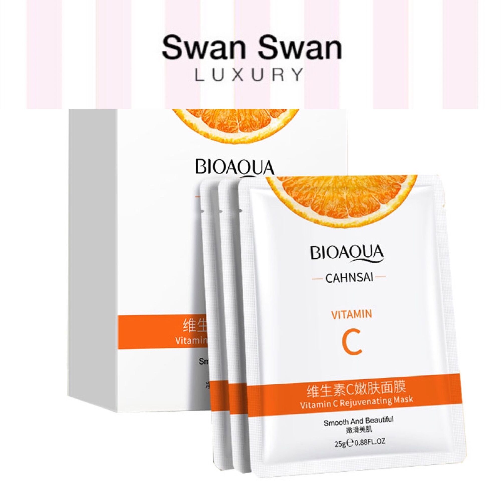 Mặt Nạ Dưỡng Da Trắng Mịm Vitamin C Bioaqua