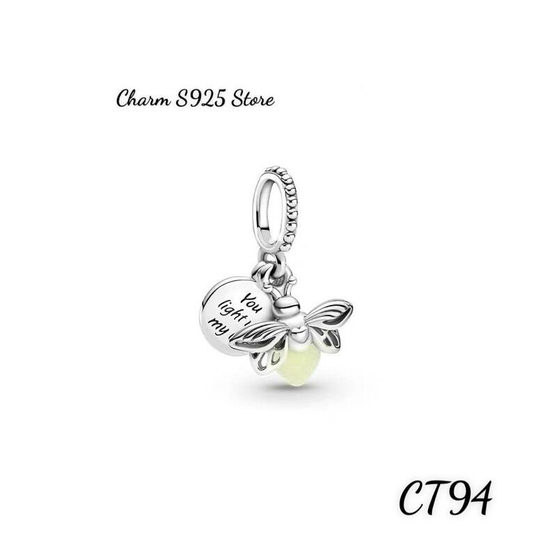 Charm pandora ale con đom đóm phát sáng bạc s925 cao cấp