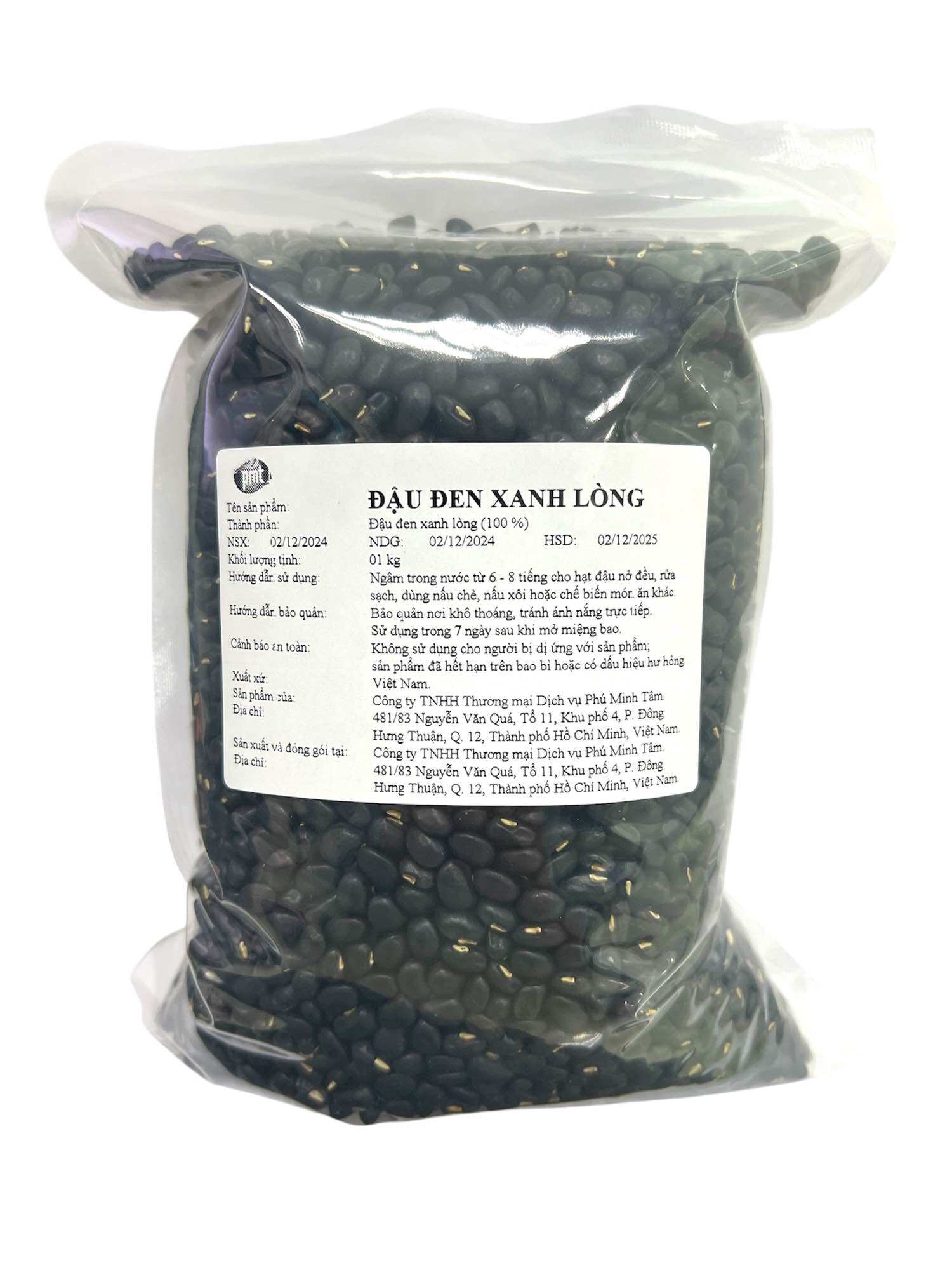 Đậu đen xanh lòng Phú Minh Tâm (Túi 1kg)
