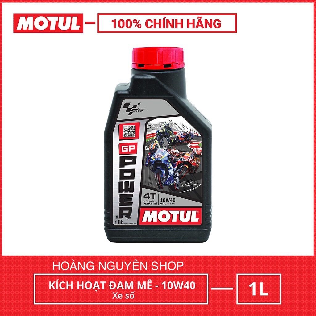 Dầu nhớt xe số Motul GP Power 10W40 1L MA2 - nhớt cho xe số, xe tay côn - dòng nhớt mới của hãng Motul tương tự và thay thế Motul 3100 Silver