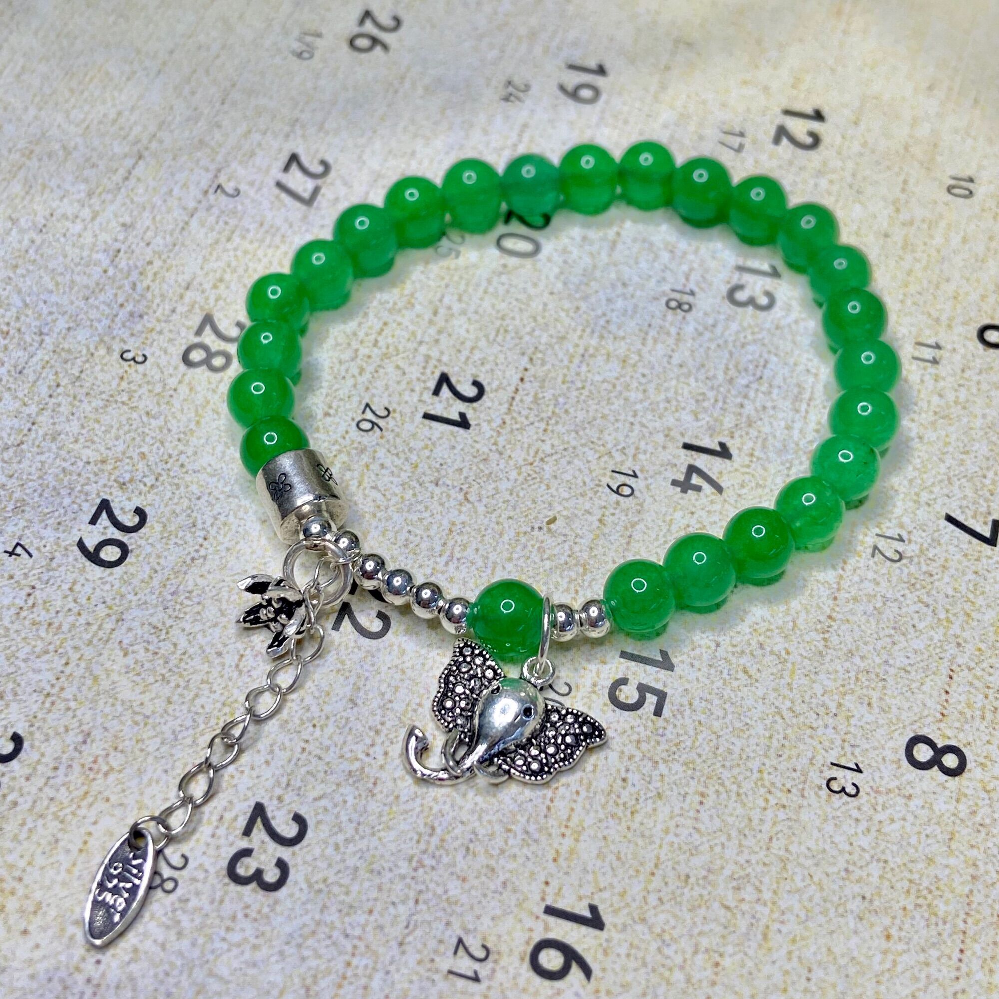 [Giá sỉ] Mã não xanh mix charm bạc