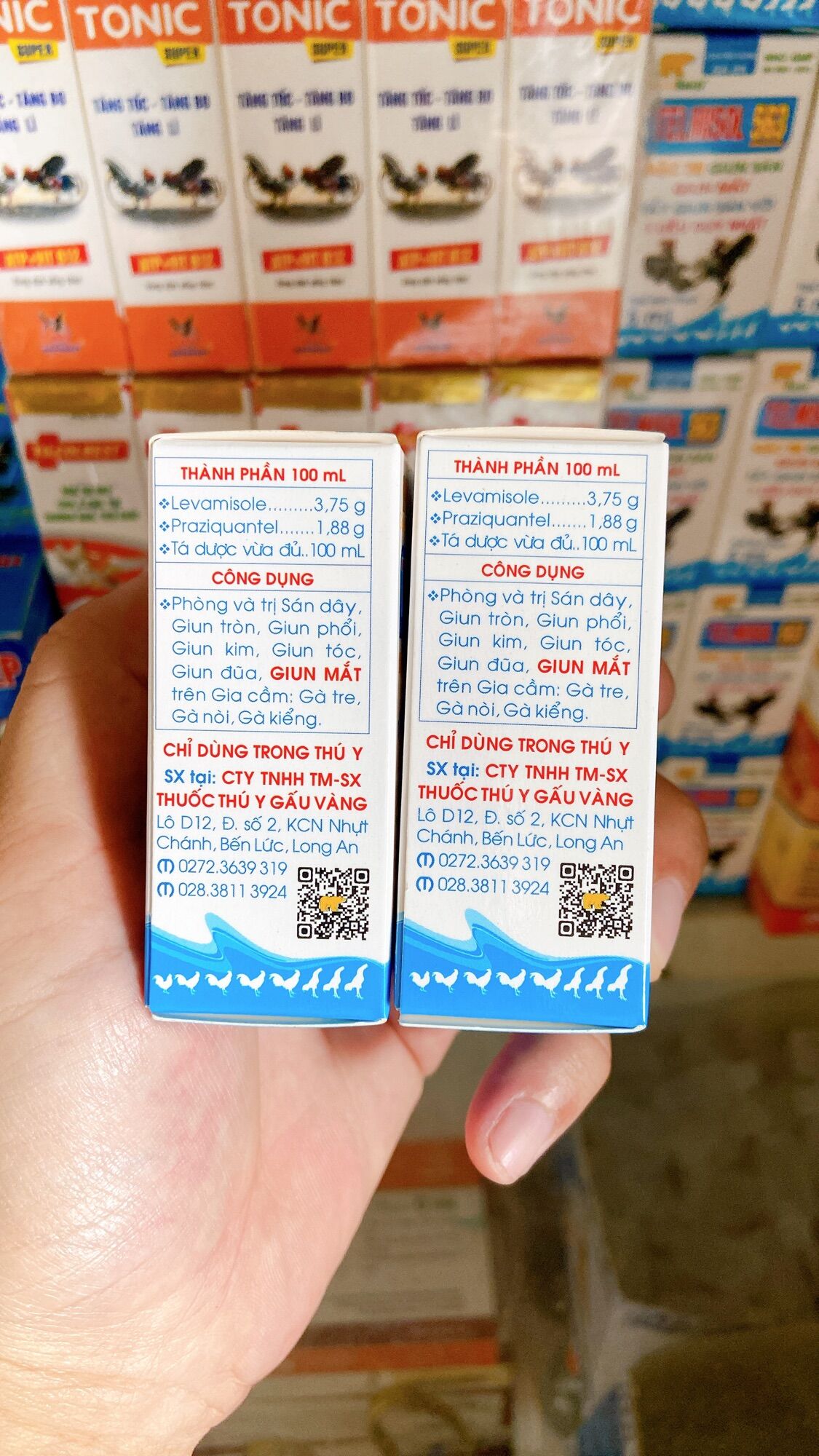 Telmisol 563 tẩy giun sán, giun mắt trên gà, chim cảnh lọ 50ml