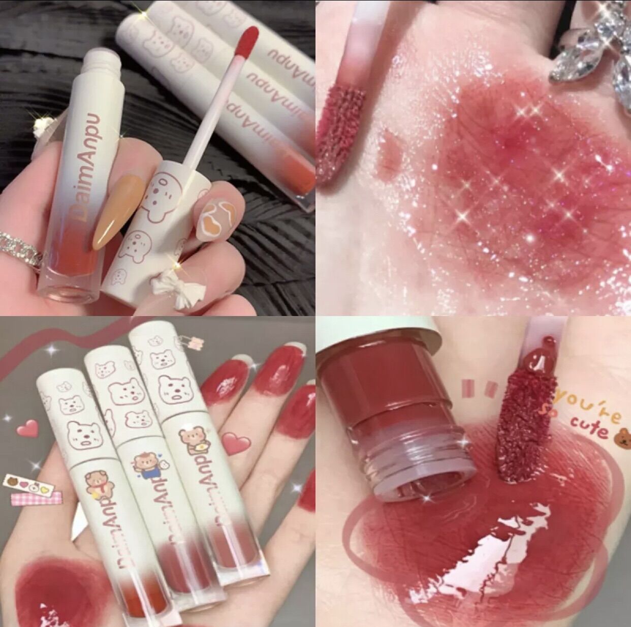 Son bóng Daimanpu Lipstick lâu trôi giữ ẩm mềm môi