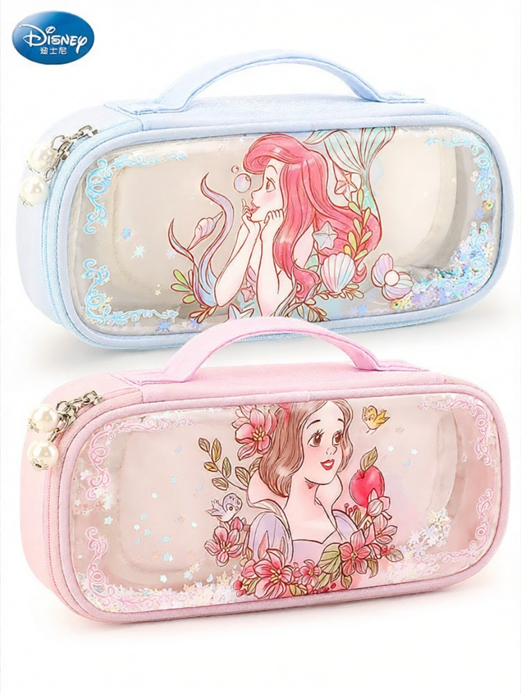 Disney | Bao Đựng Bút Dung Lượng Lớn Trong Suốt Cho Học Sinh Gái