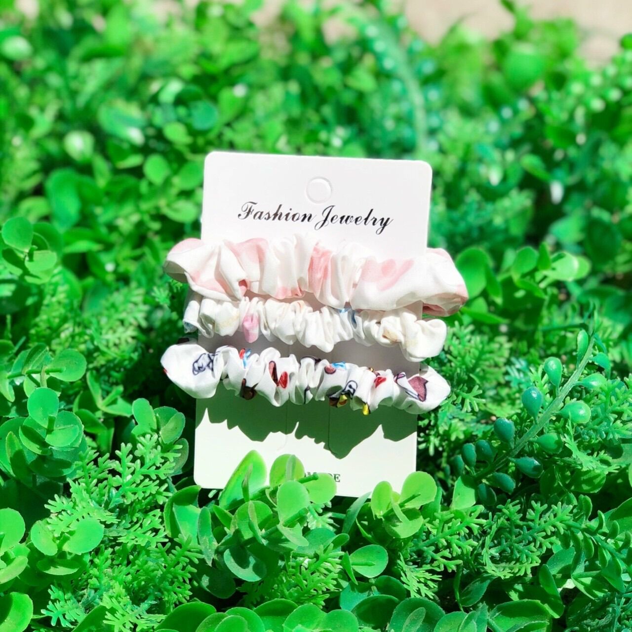 3 buộc tóc scrunchies mini