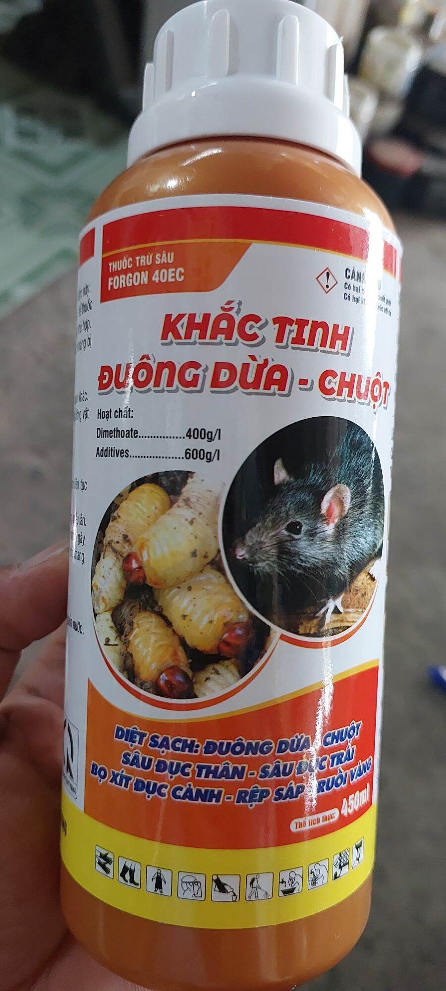Thuốc trừ đuông dừa và đuổi chuột với sóc chai 450ml