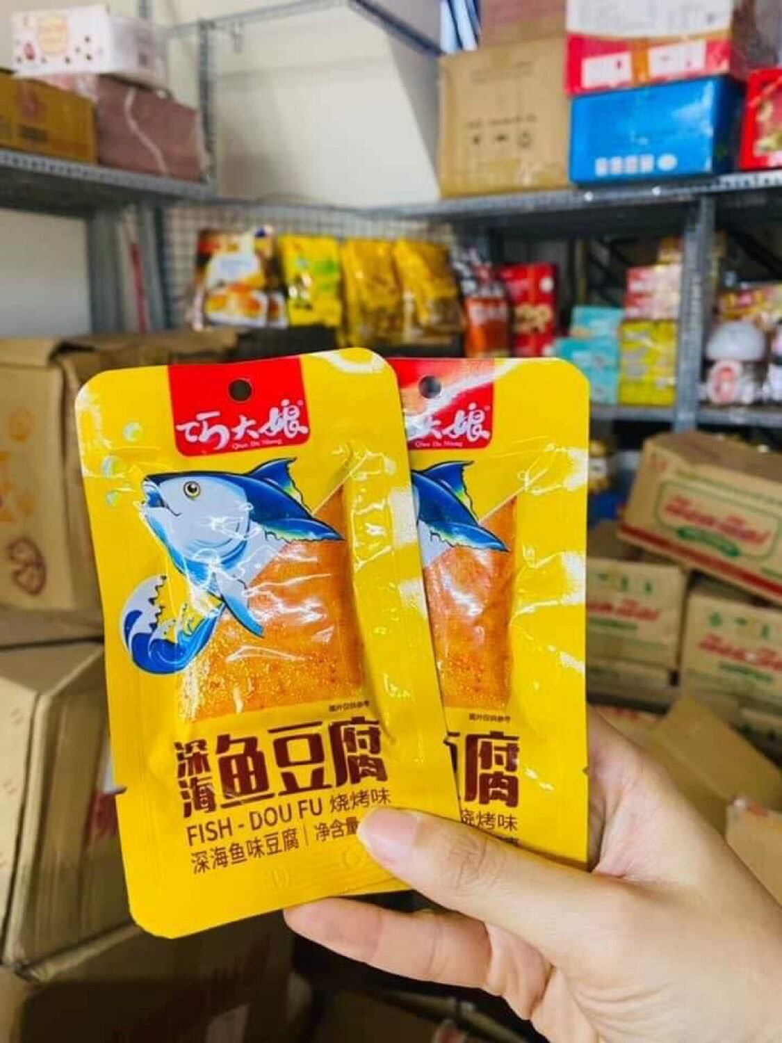 Combo 10 gói chả cá đậu hũ cay bao ngon 22g - chả cá tẩm vị - chả cá chay - ăn vặt nội địa