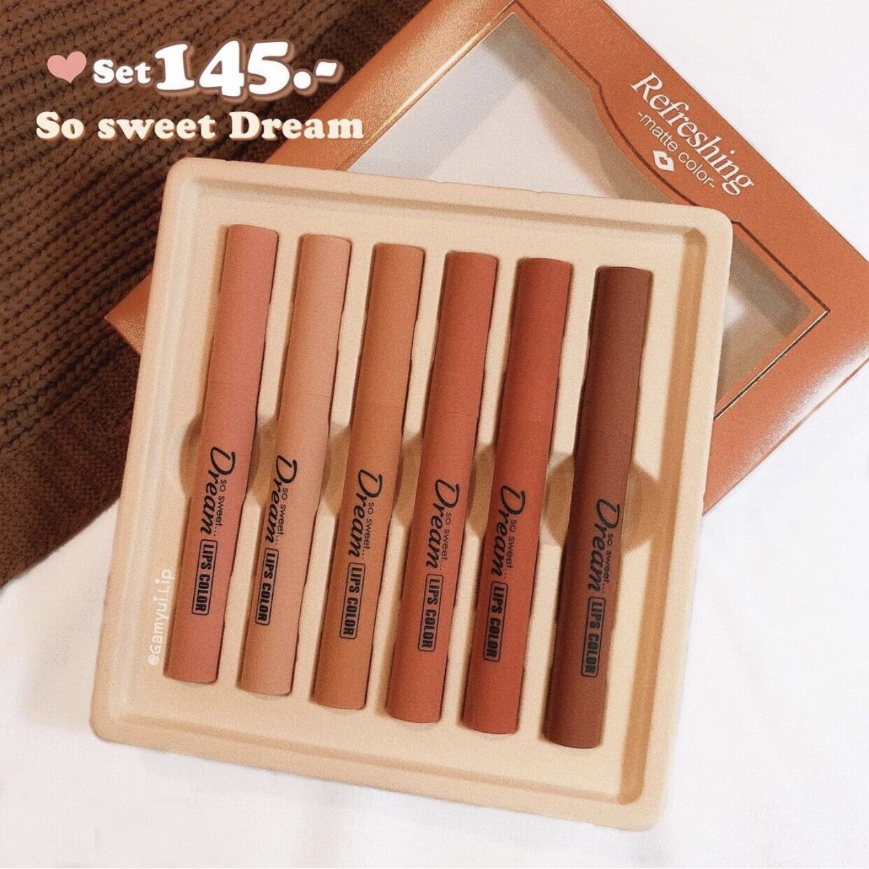 Son lì DREAM HengFang no.9091 lipstick lâu trôi mềm mịn căng bóng