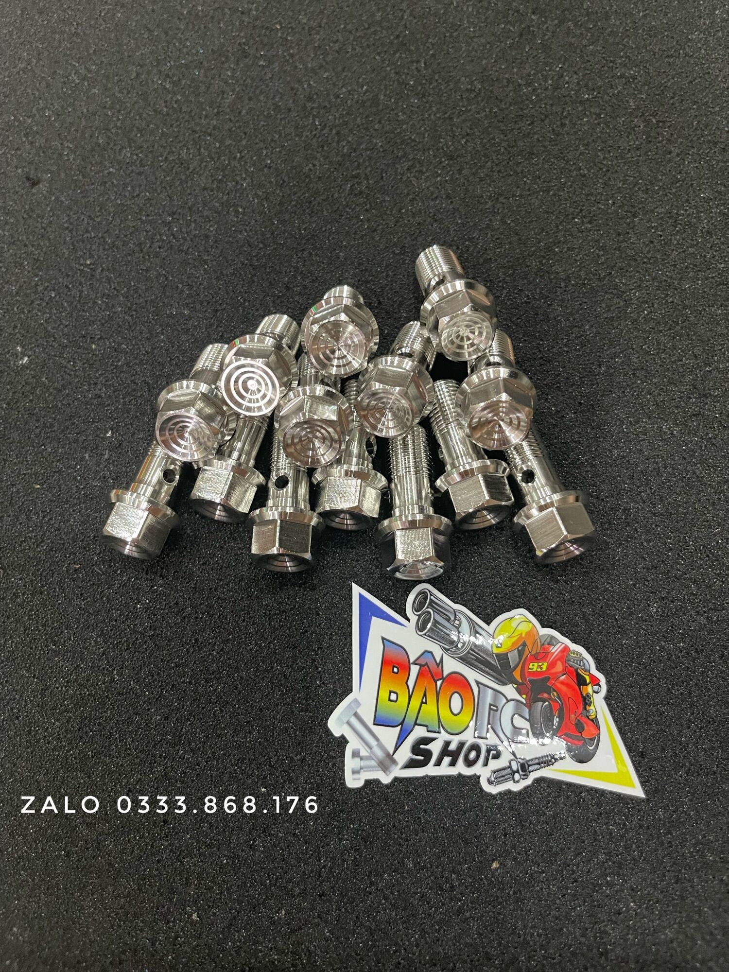 Ốc salaya inox 304 gắn heo dầu heo Brembo