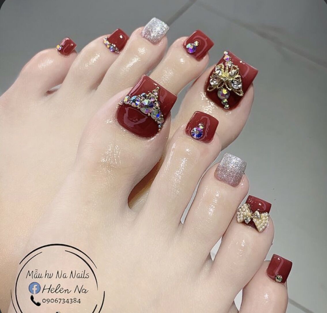Móng chân giả ( hình thật) - nail thiết kế bộ 24 móng đủ size