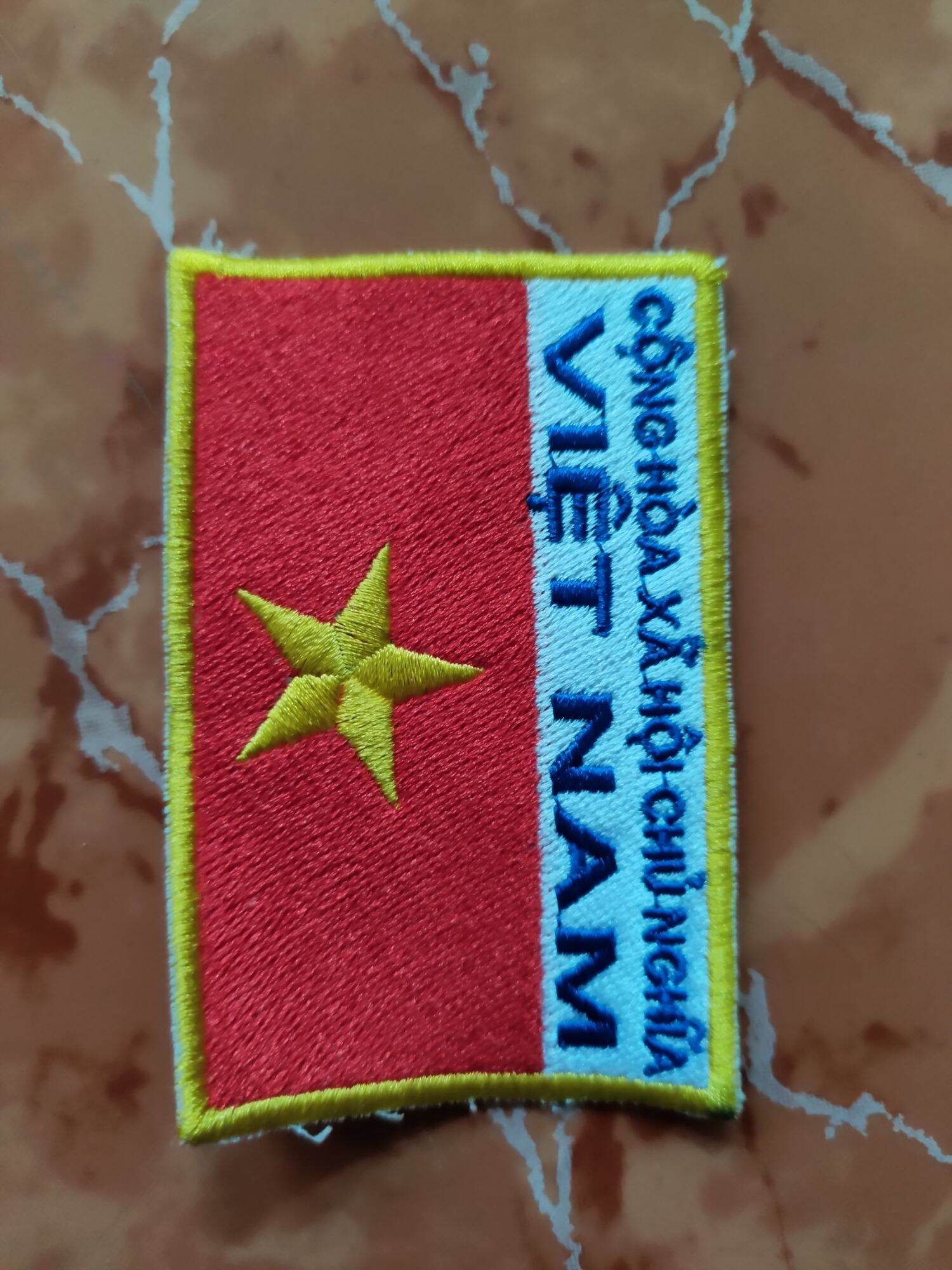 patch sticker cờ vải Việt Nam, cờ đỏ sao vàng