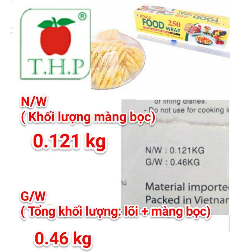 Màng Bọc Thực Phẩm Ringo Wrap 250 - Hàng Việt Nam