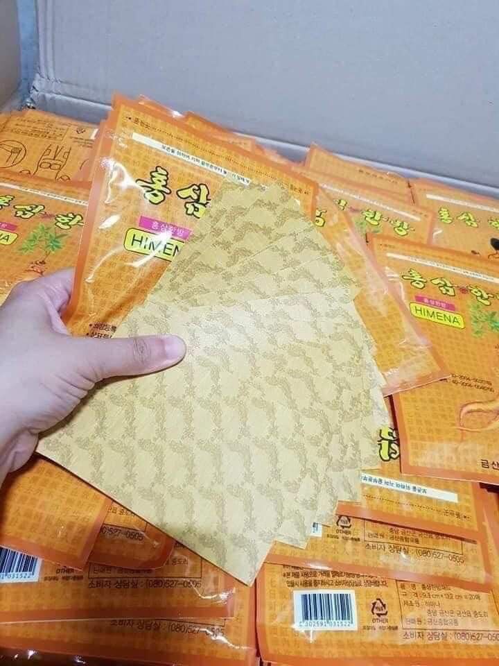 Miếng Dán Cao Hống Sâm Himena (hộp/gói 20 miếng)