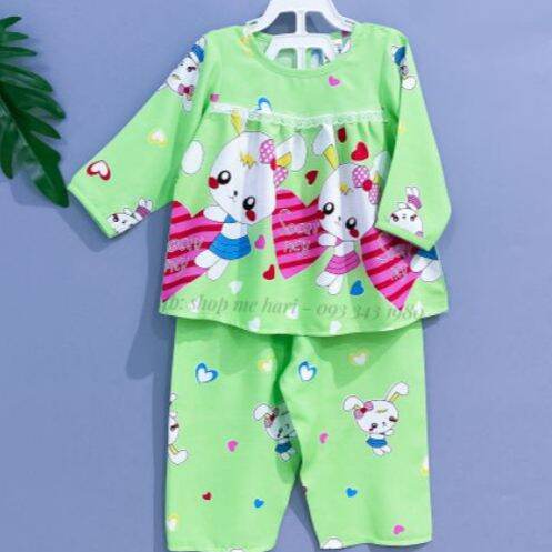 bộ quần áo bé gái dài tay 111