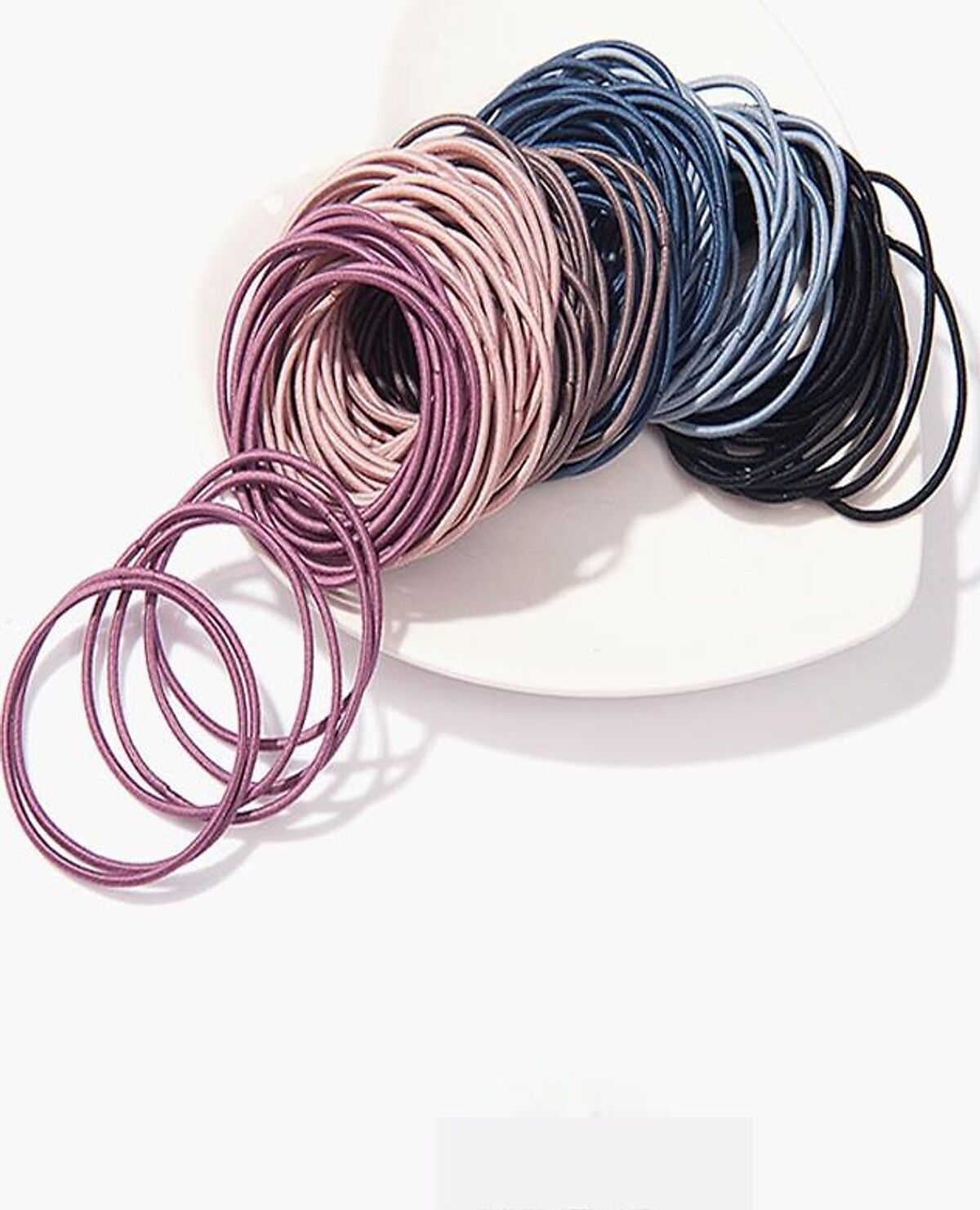 Pack of 50 plain hair ties, pack of 50 PCs practical cheap hair ties, set of 50 PCs hair bands, bag 50 PCs hair bands.