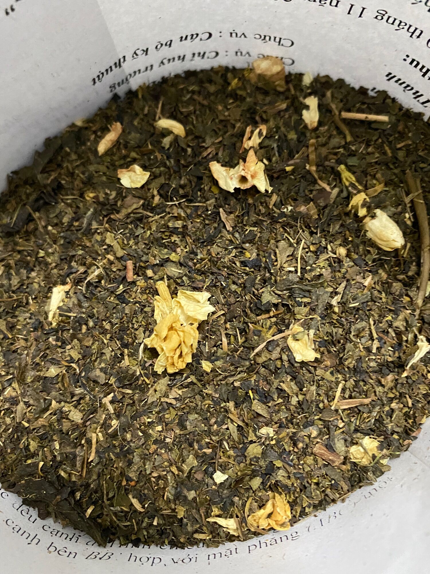 [Hcm]Jasmine Tea Mixed with Shop Ingredients - Tea Bran Mixed with Jasmine 1kg