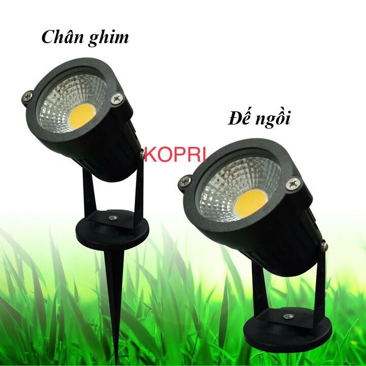 Đèn led rọi cây mini 5w. đèn led cắm cỏ cob 5w điện áp 220v chống nước ip65. kopri