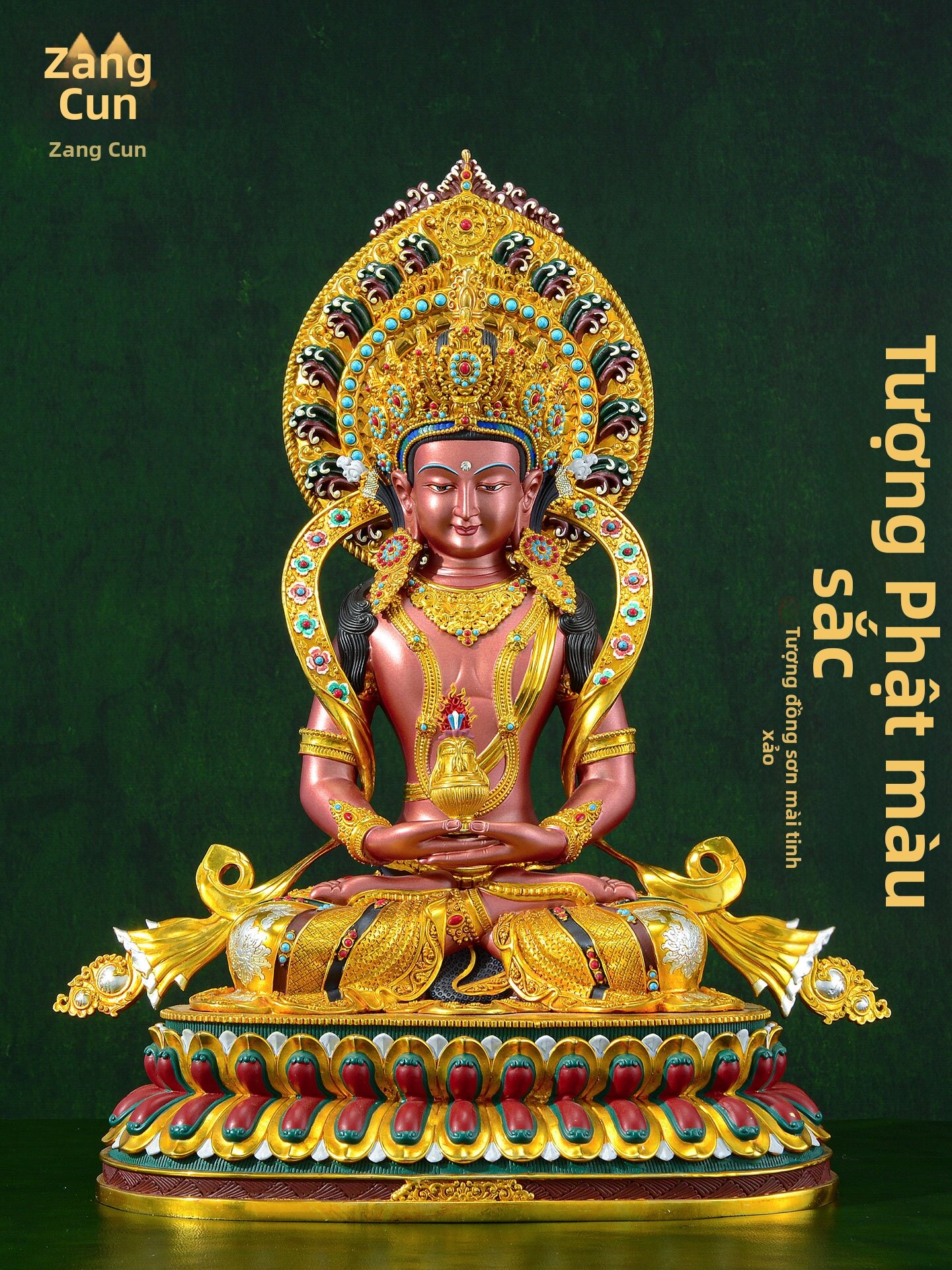 ZANGCUN | Tibetan Style Longevity Buddha Bronze Figure Ornament Giá 20,470,000 Đồng*Miễn phí vận chuyển