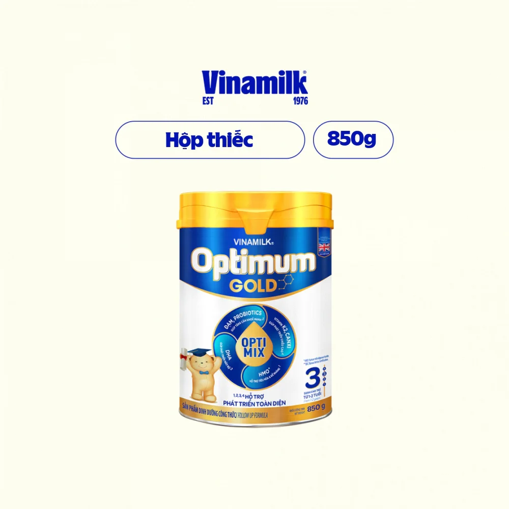 Sữa bột Optimum Gold 3 850g (cho trẻ từ 1 - 2 tuổi)